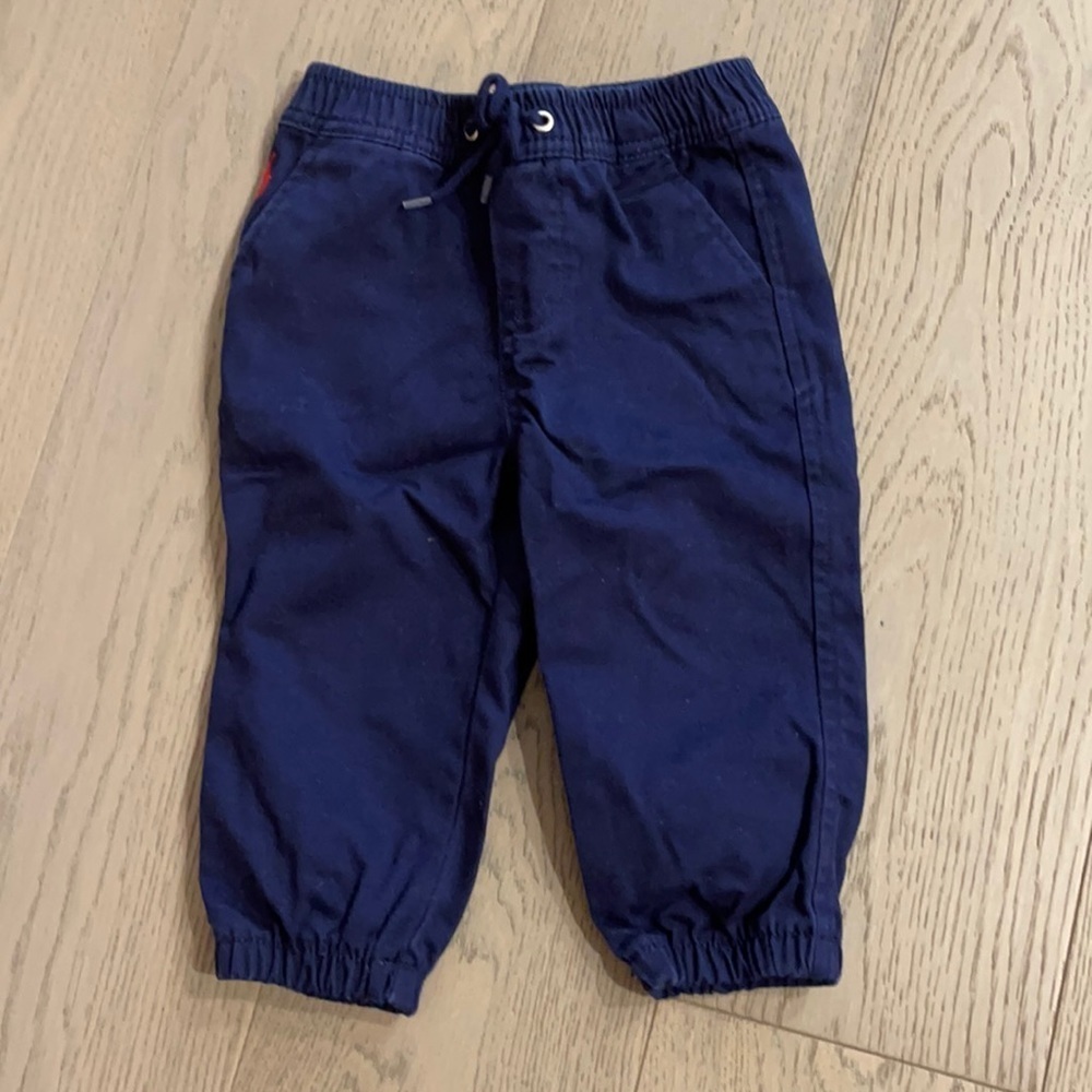Kids Navy Drawstring Jogger Pants